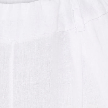 Jessica Linen Shorts in Optical White