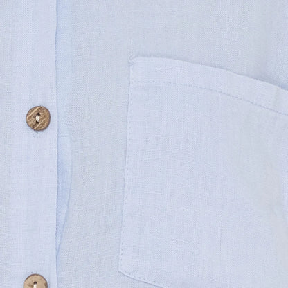 Kiara Linen Shirt in Celeste