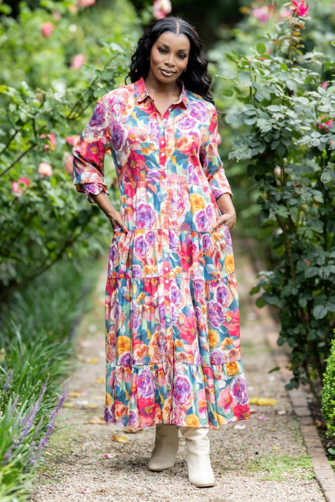 Tiered Floral Dress