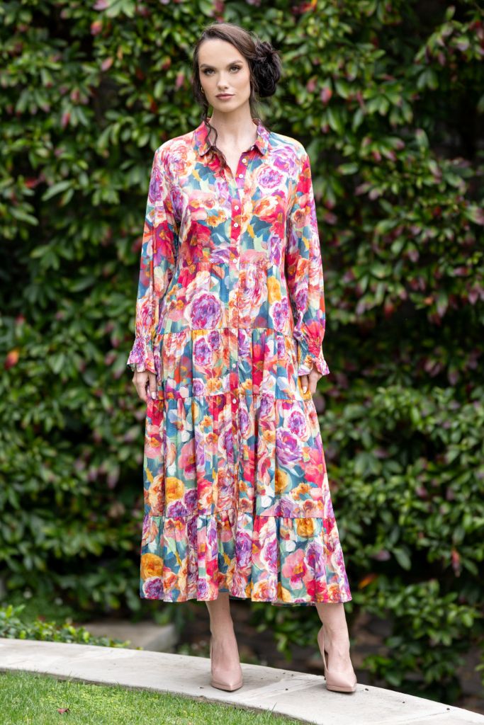 Tiered Floral Dress