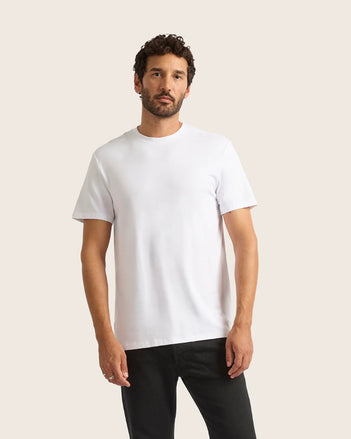 Bamboo Crew Neck T-Shirt in White