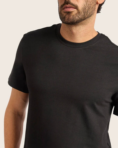 Bamboo Crew Neck T-Shirt in Black