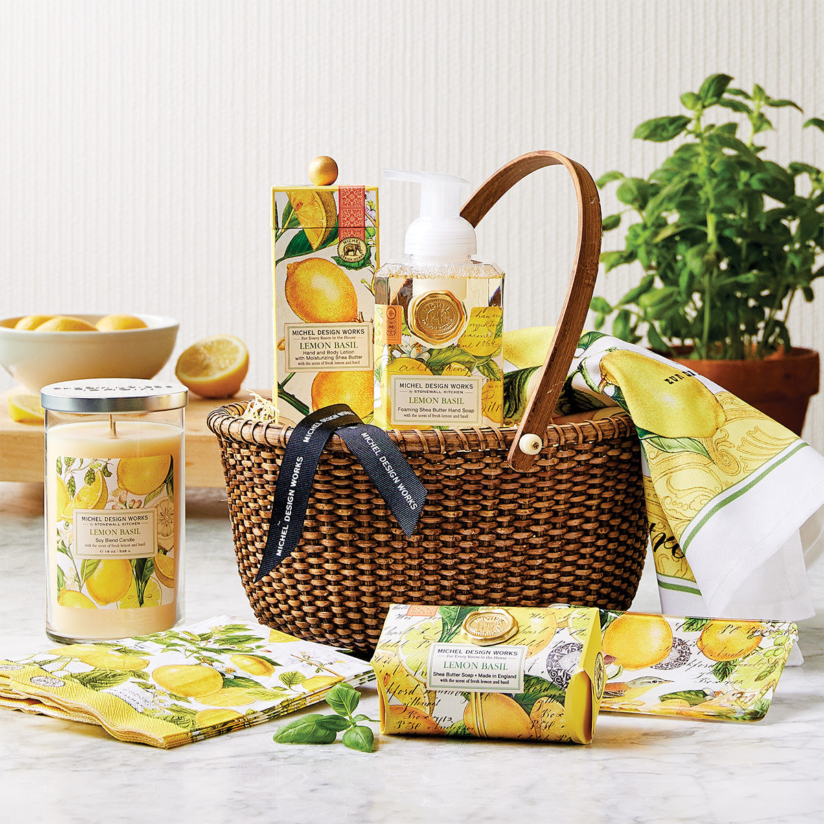 Lemon Basil Hostess Napkins