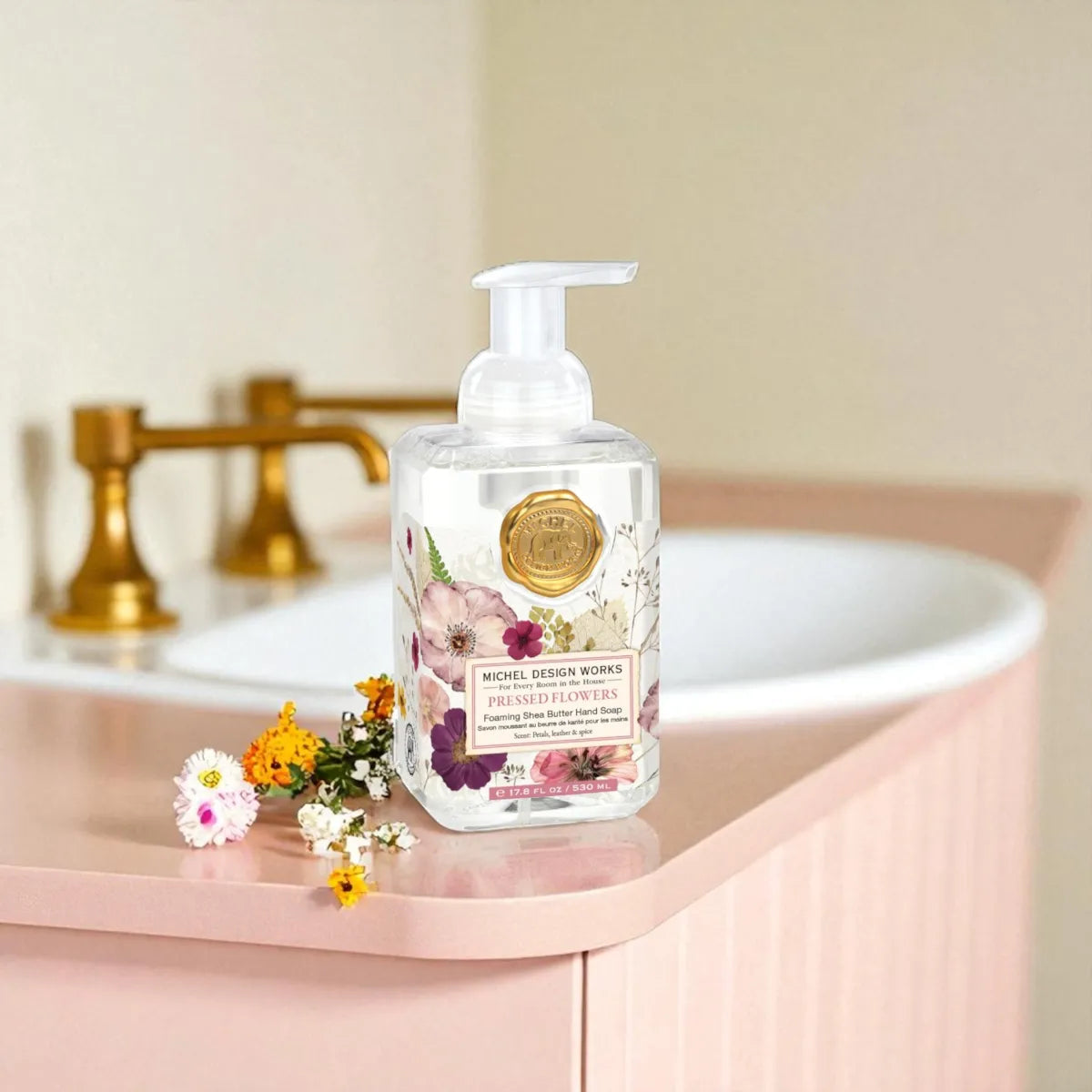 Foaming Soap in Pressed Flowers