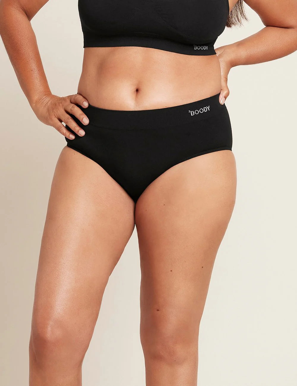 Bamboo Midi Brief in Black