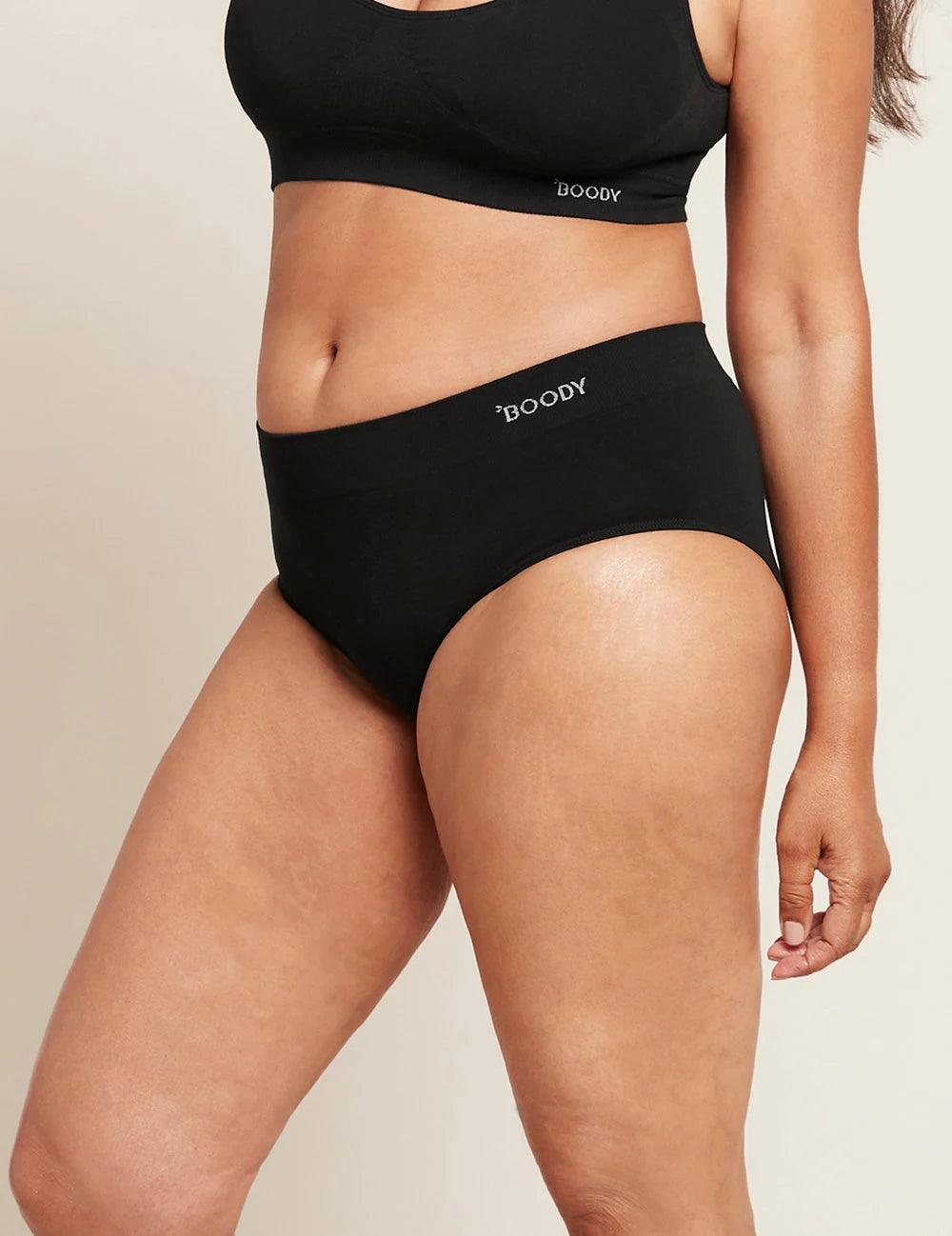 Bamboo Midi Brief in Black