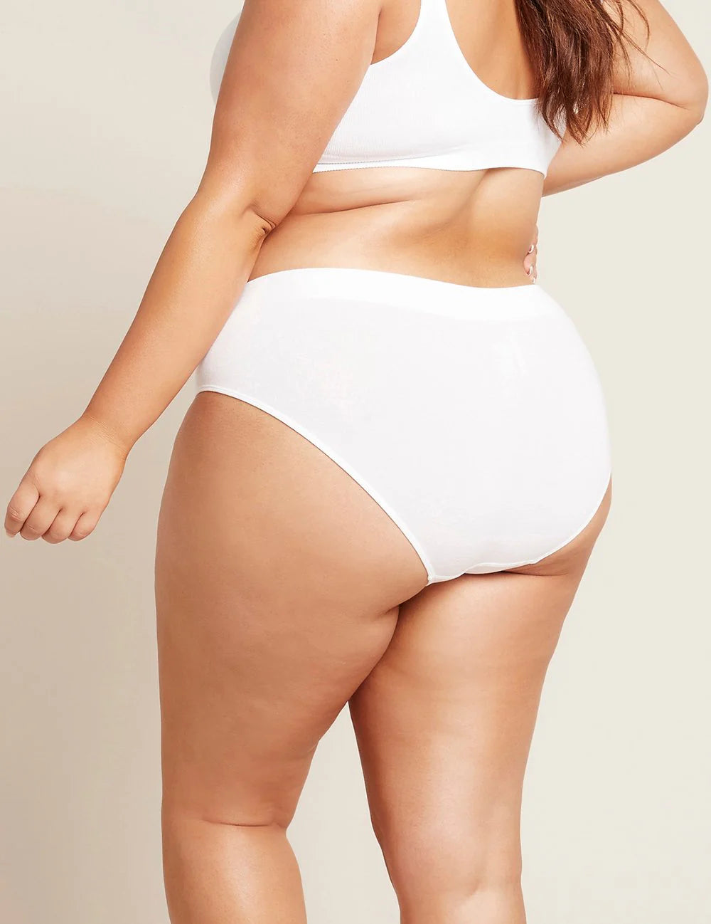 Bamboo Midi Brief in White