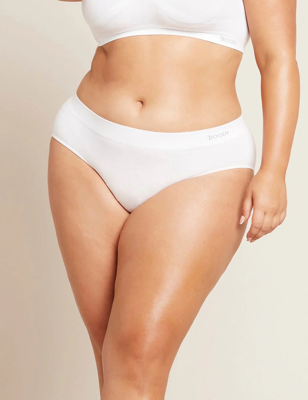 Bamboo Midi Brief in White