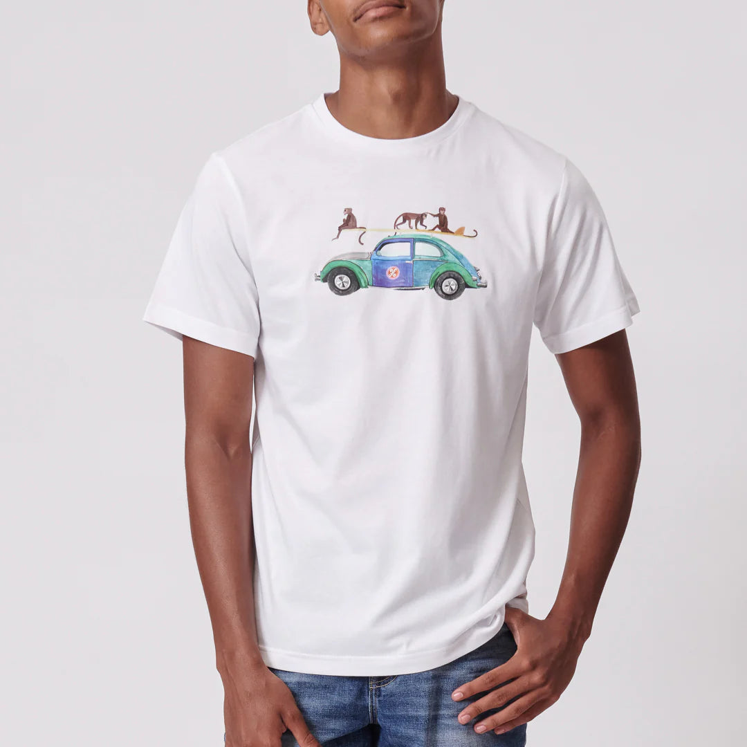 Monkey Bug SS Tee in White