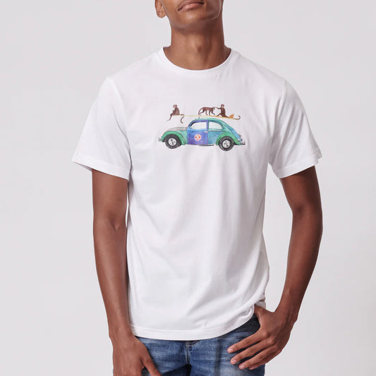 Monkey Bug SS Tee in White