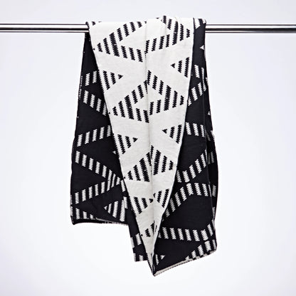 Mono Knit Reversible Cotton Throw in Rhombus