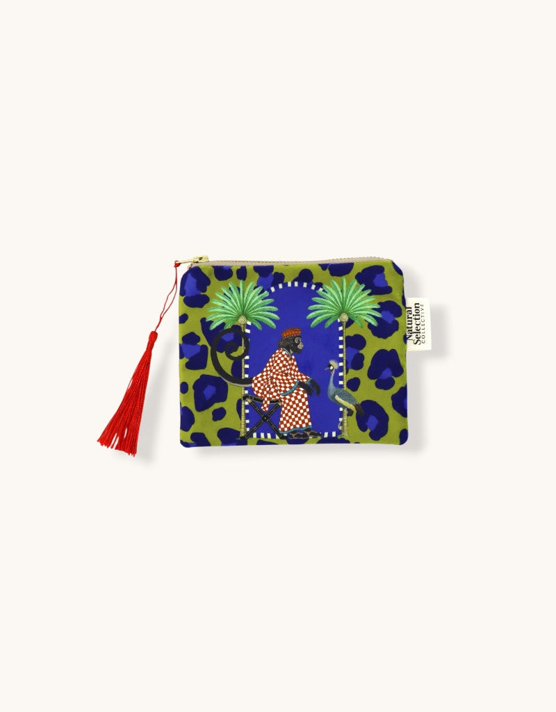 Coin Purse in Cartouche Monkey