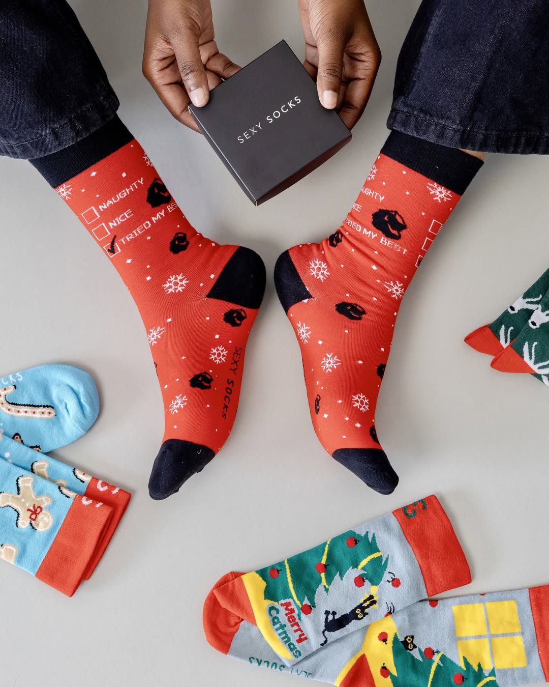 Naughty List Bamboo Christmas Socks