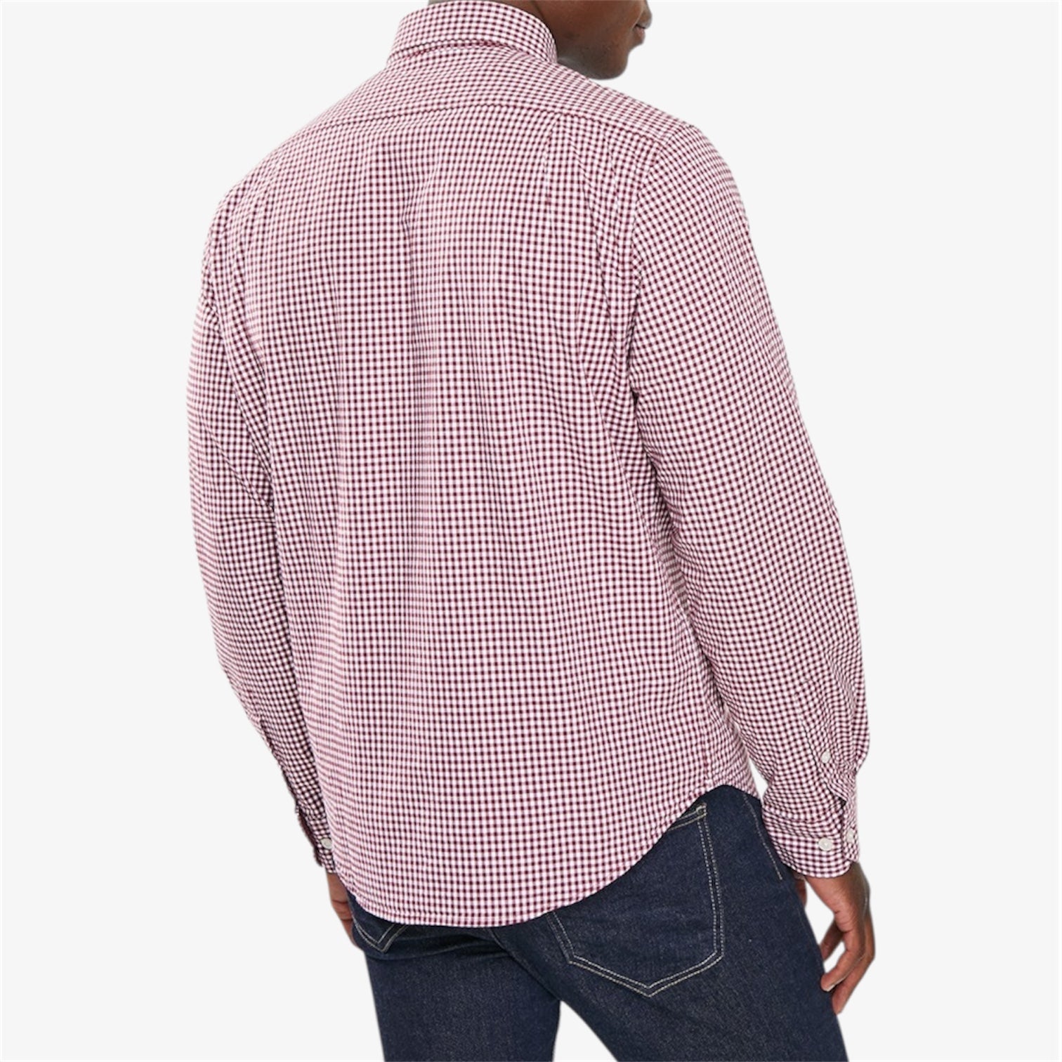 LS Classic Woven Gingham Shirt in Zinfandel