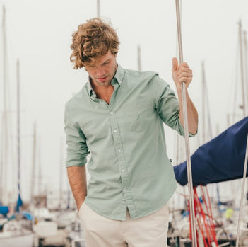 Classic Anchor LS Shirt in Coastal Pine