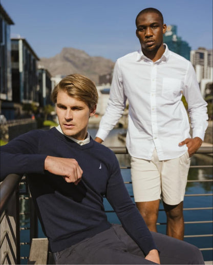 Navtech V-Neck Sweater in Navy