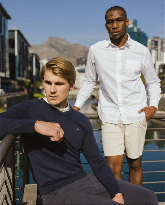 Navtech V-Neck Sweater in Navy