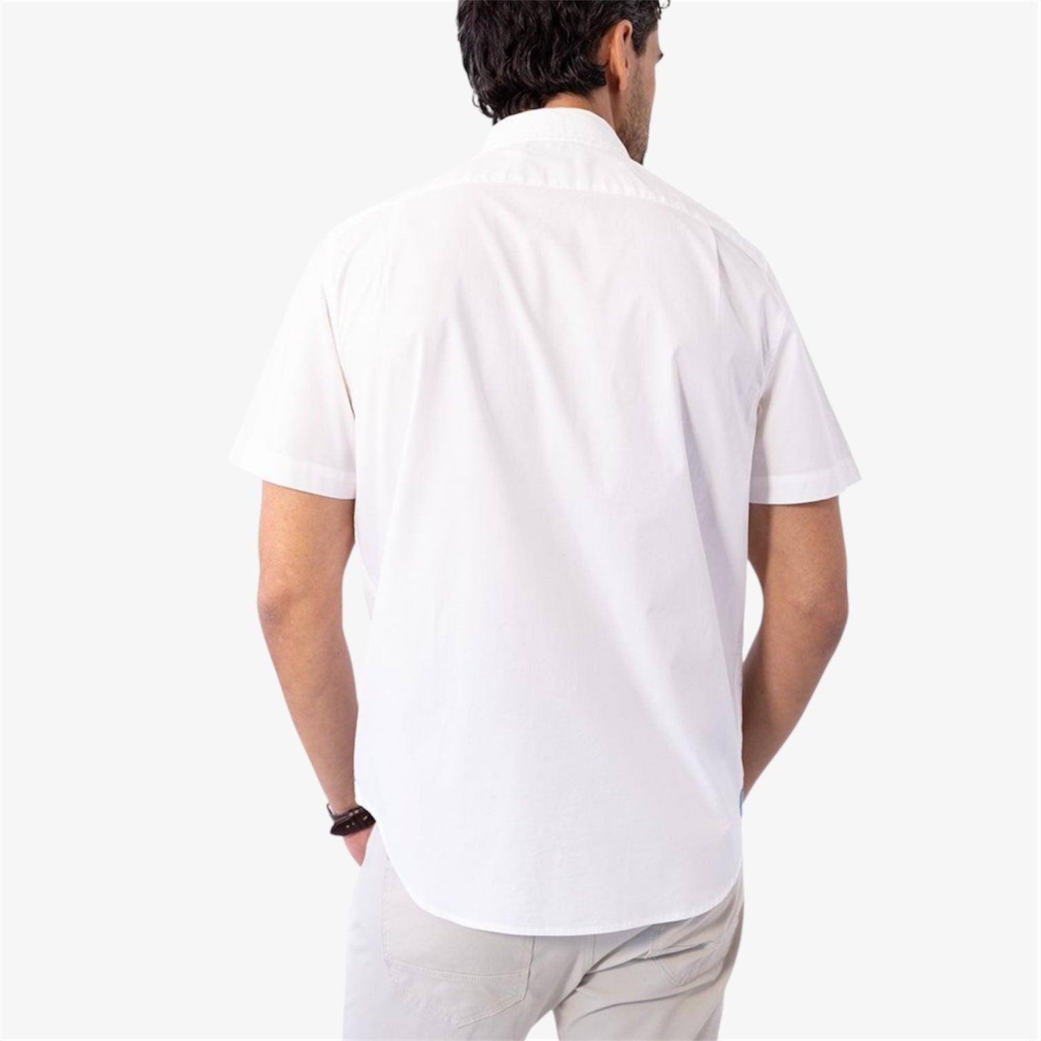 SS Classic Woven Anchor Shirt in Bright White