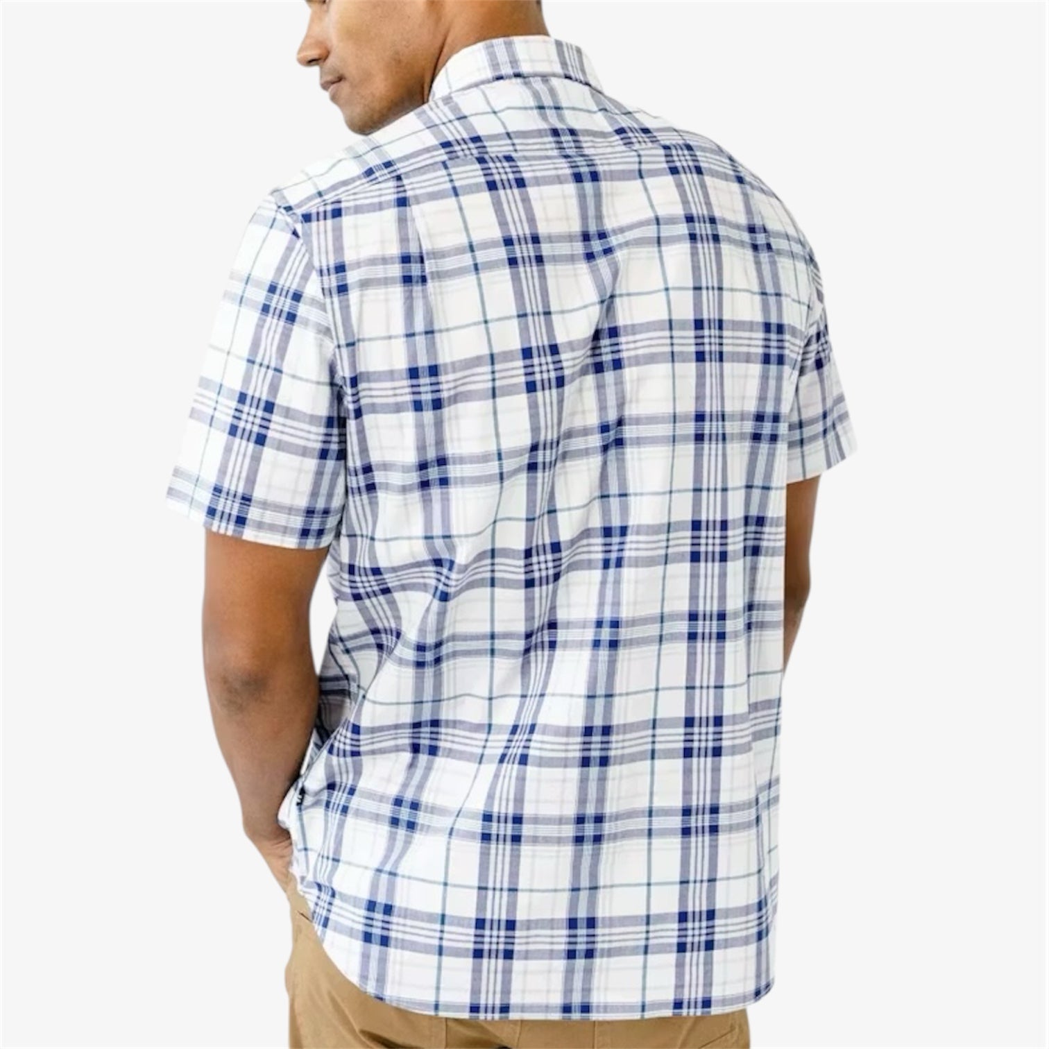 SS Woven Oceana Check Shirt in Bright White