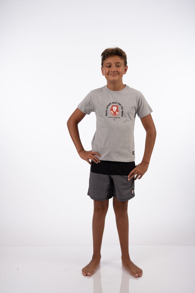 Kids South Africa Brave SS Tee in Light Grey Heather