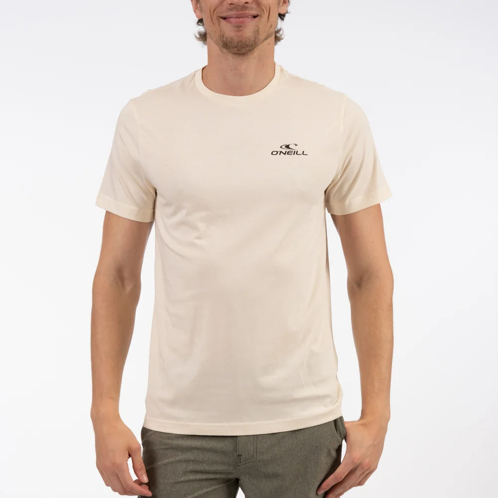 Blue Drift SS Tee in White