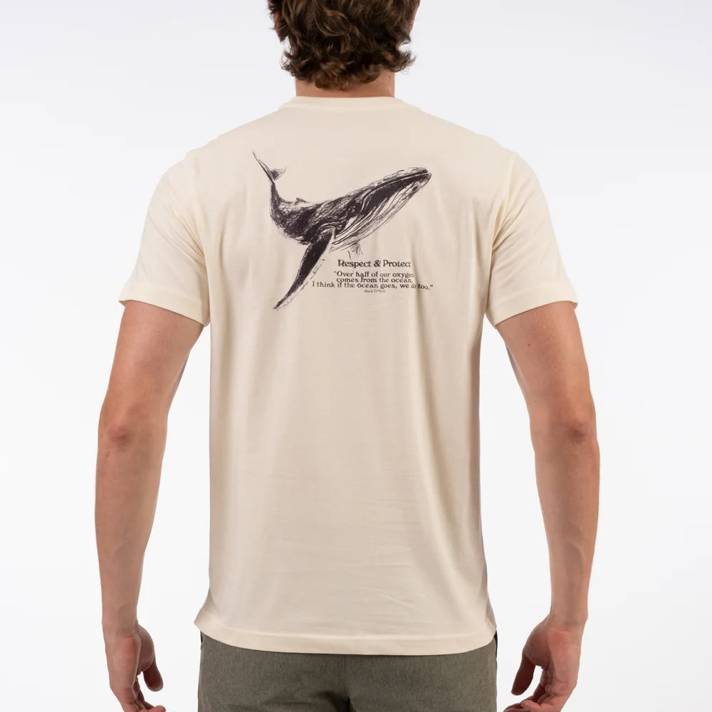 Blue Drift SS Tee in White