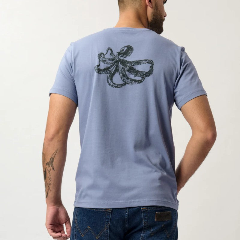 Eight Arms SS Tee In Folk Blue