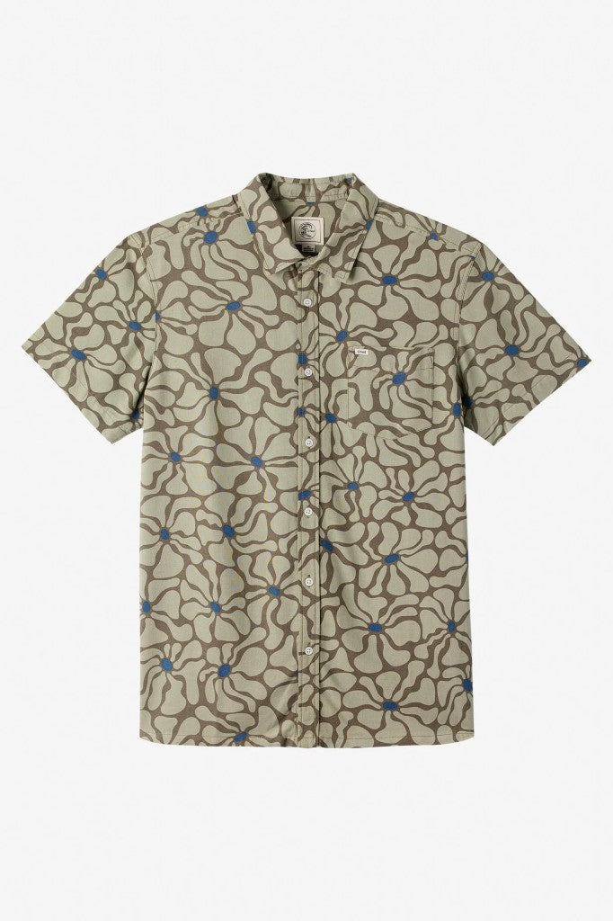 Flow SS Woven Shirt in Green