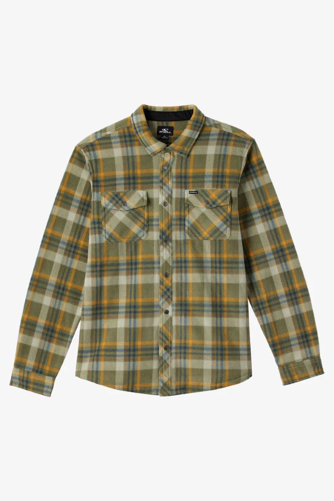 Glacier Plaid Superfleece Jacket in Deep Lichen Green