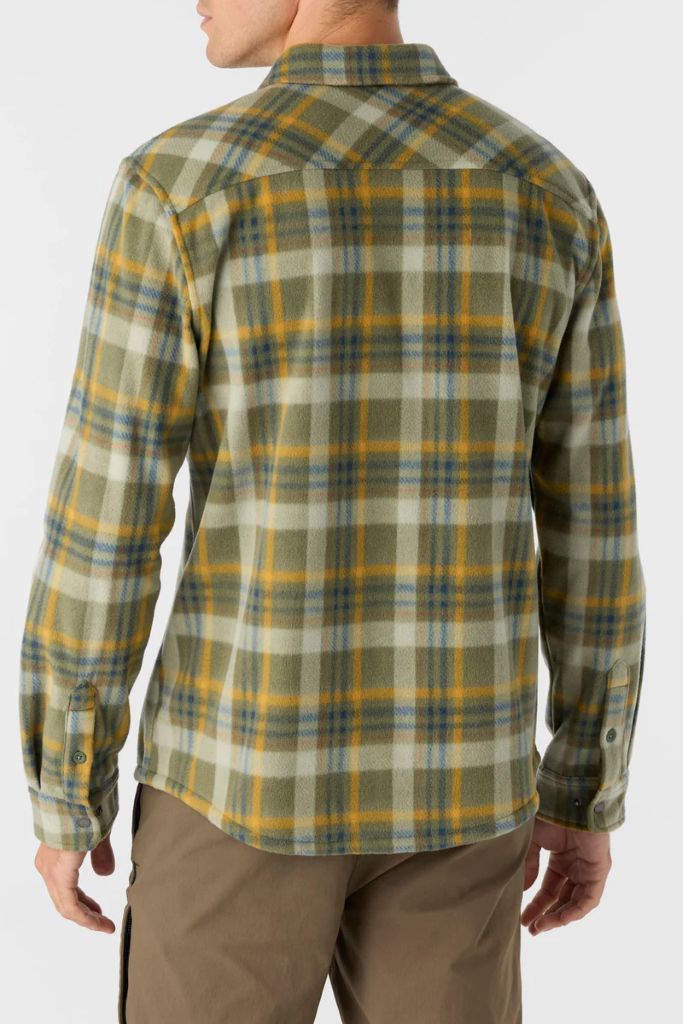 Glacier Plaid Superfleece Jacket in Deep Lichen Green