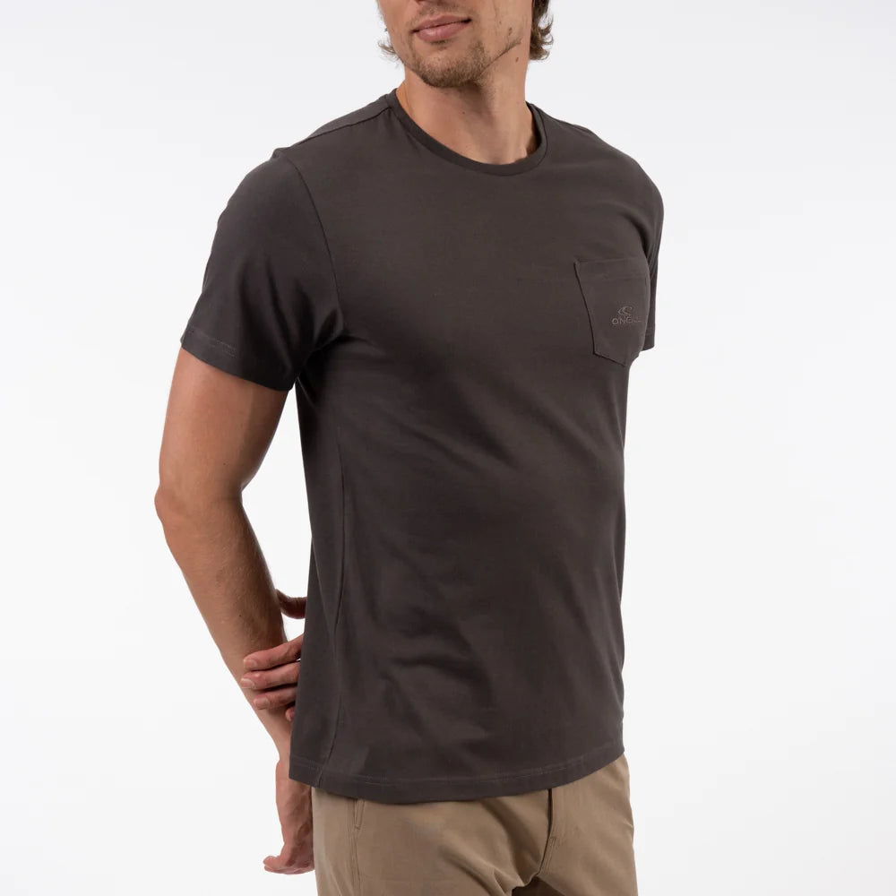 Locked Up SS Tee in Asphalt Grey