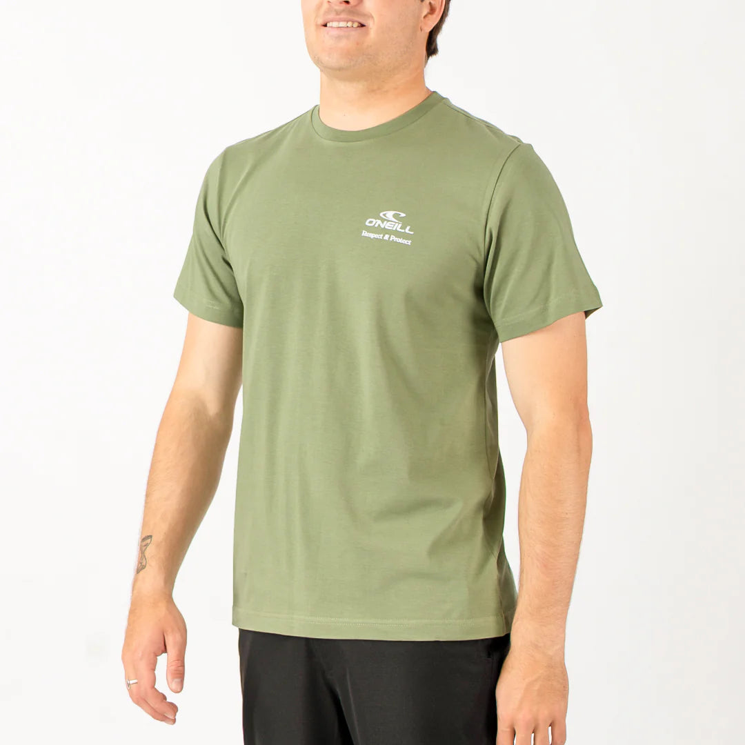 Shell Drift SS Tee in Bark Mist
