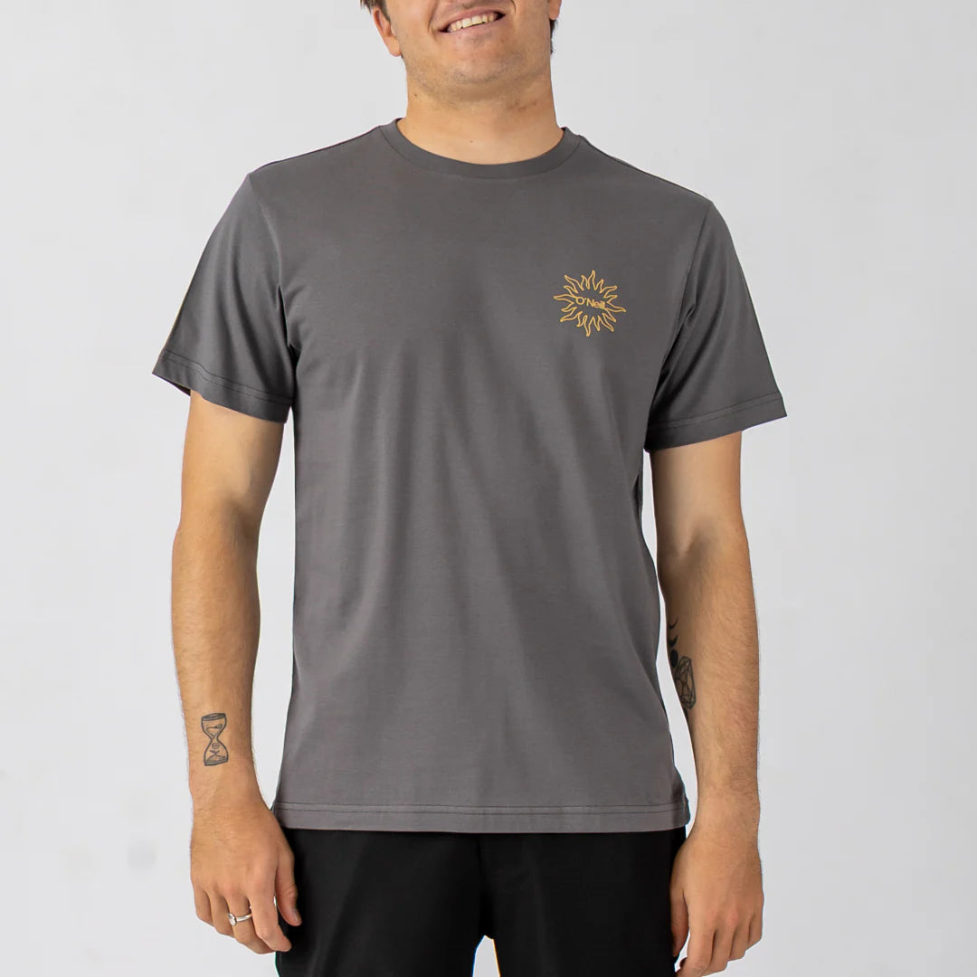 Sun Palm Tee in Granite Grey