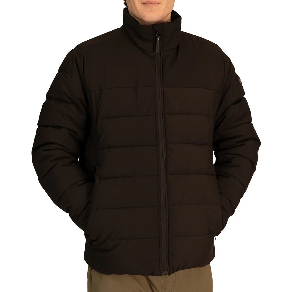 Trip Puffer Jacket in Black