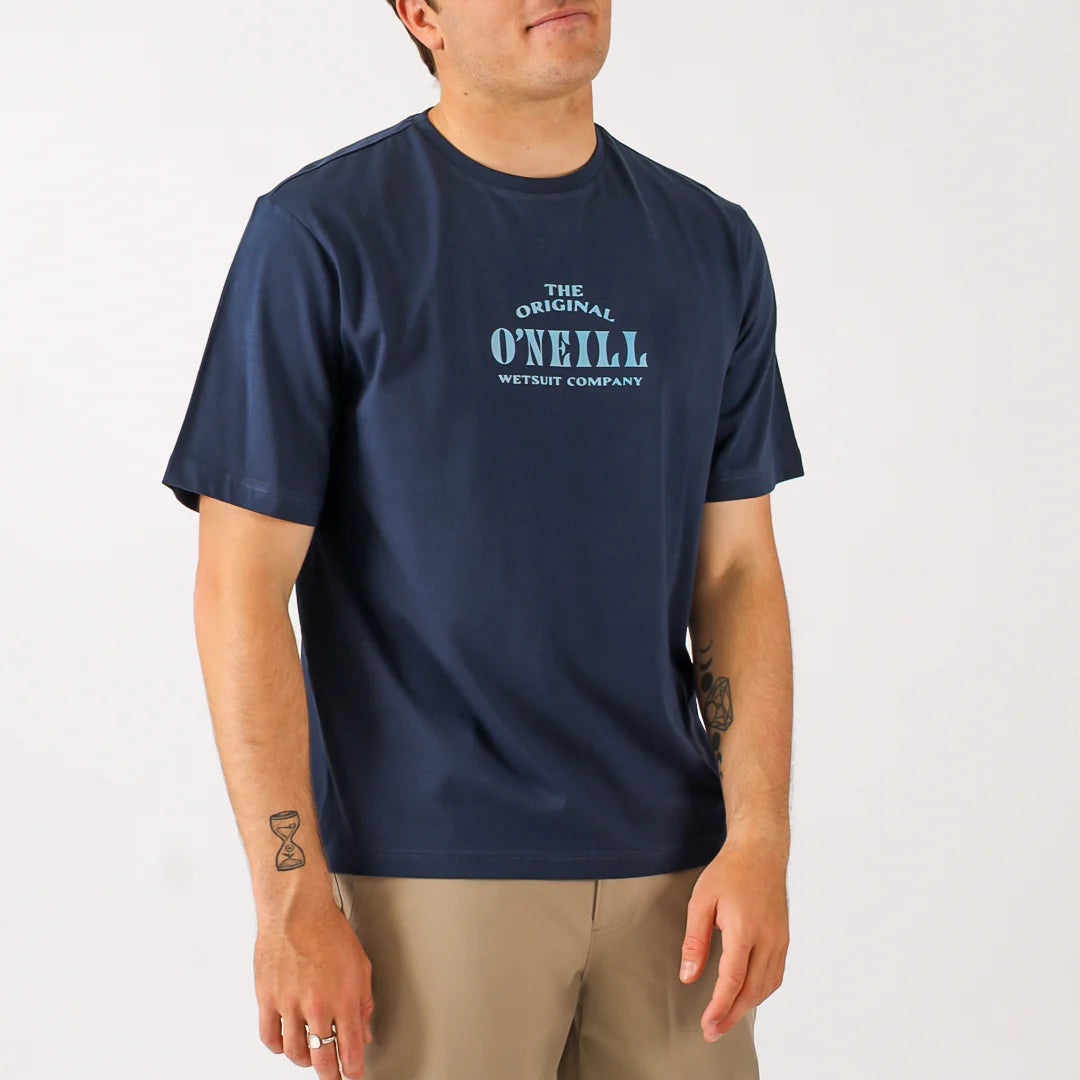 Wedges SS Tee in Navy