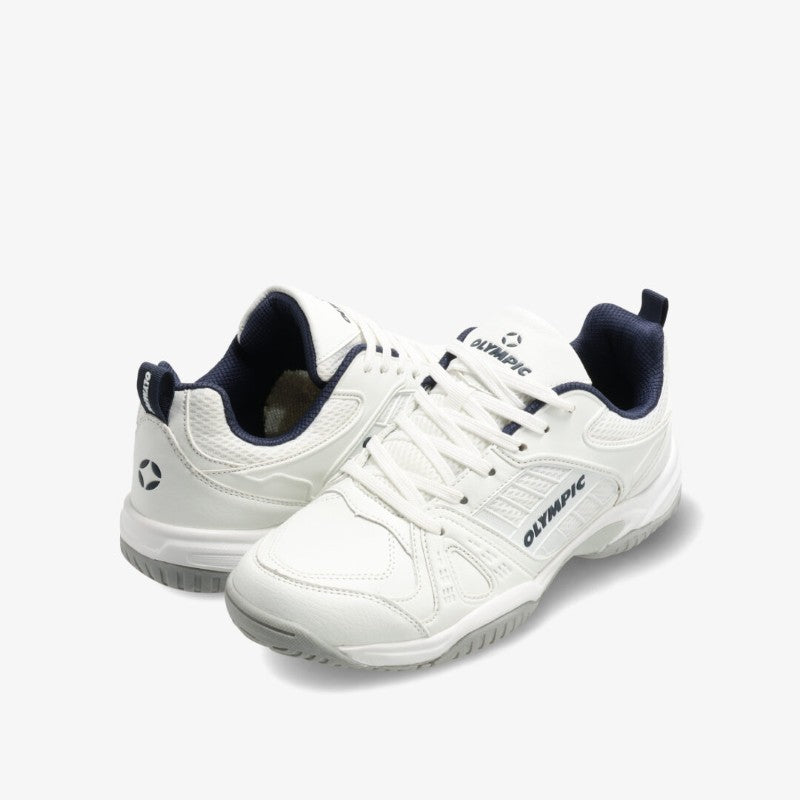 Game Court Shoe in White / Navy