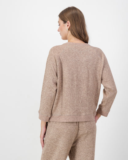 Crewneck Track Top in Tobacco