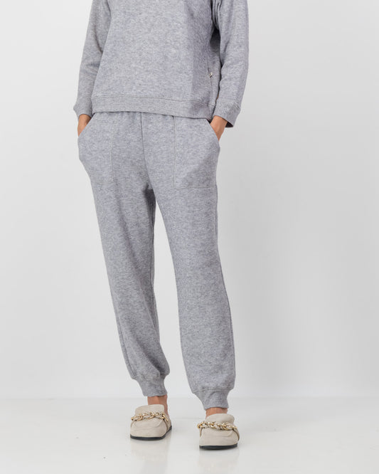 Cuff Detail Track Pants in Grey