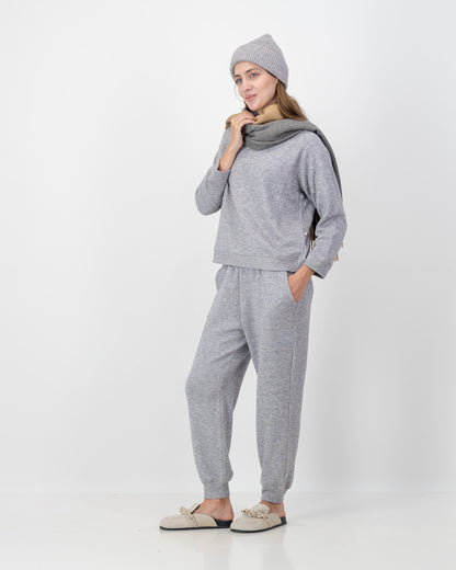 Cuff Detail Track Pants in Grey