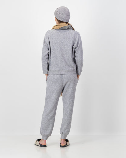 Cuff Detail Track Pants in Grey