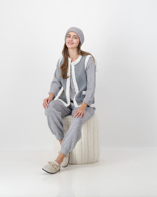Sherling Lined Waistcoat in Grey