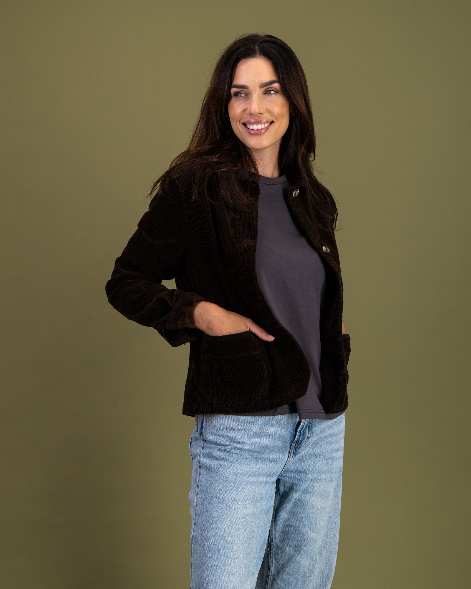 Corduroy Jacket in Mole