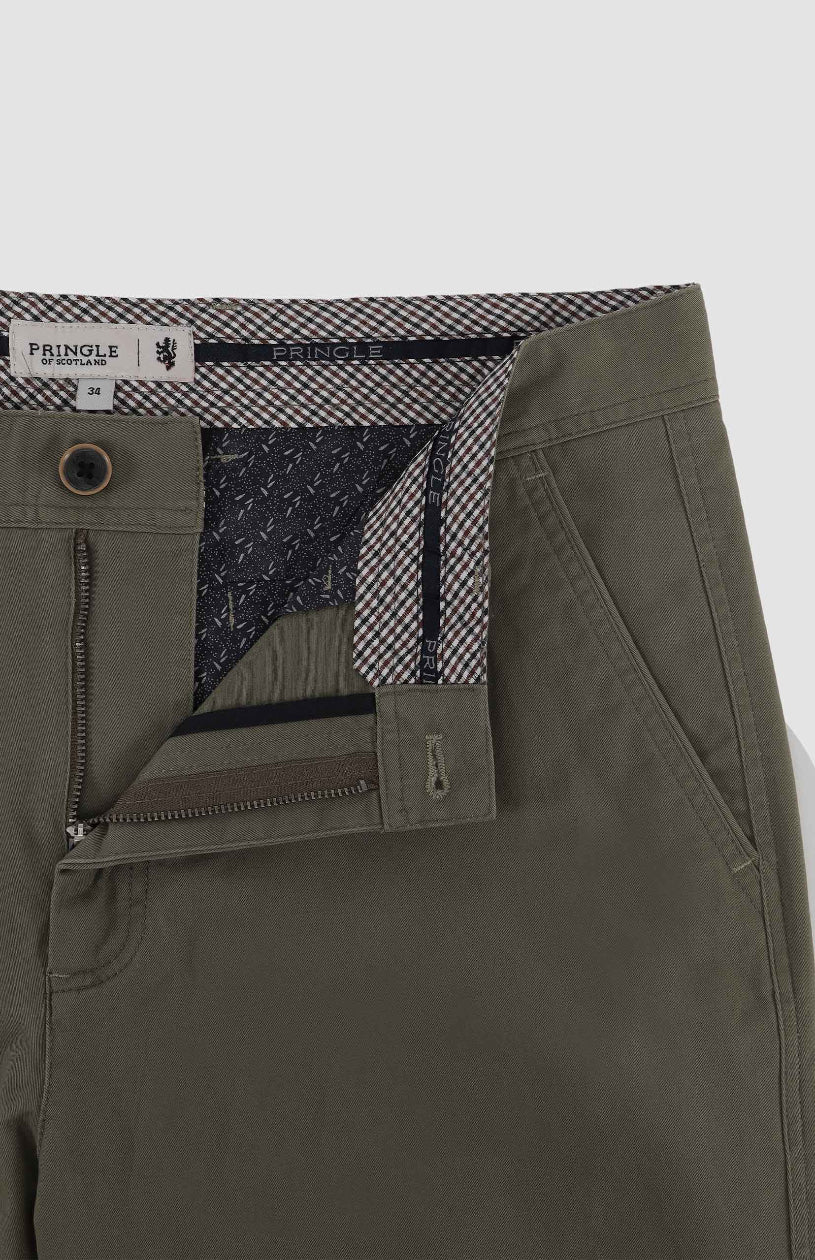 Jorge Tailored Fit Chinos in Fatigue