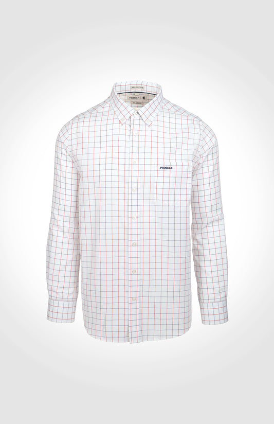 Ezekiel Classic Grid Check Shirt in White