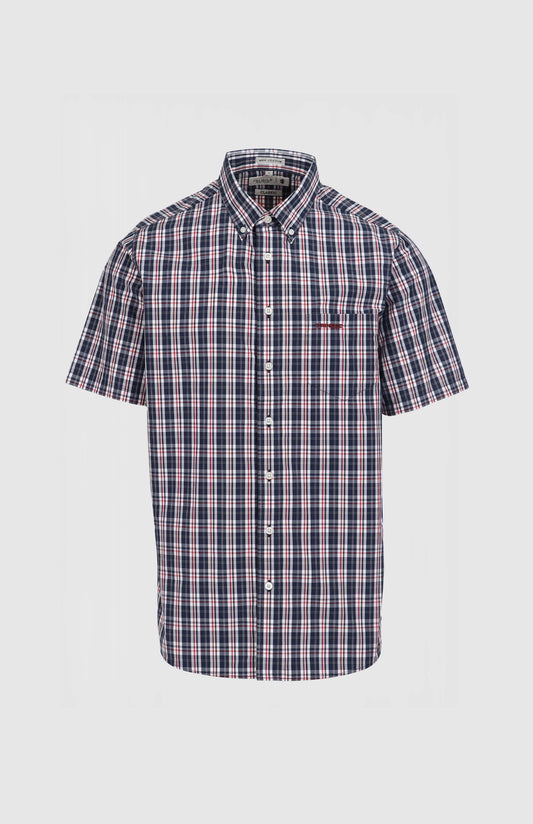 Oak Classic Check Shirt in Navy