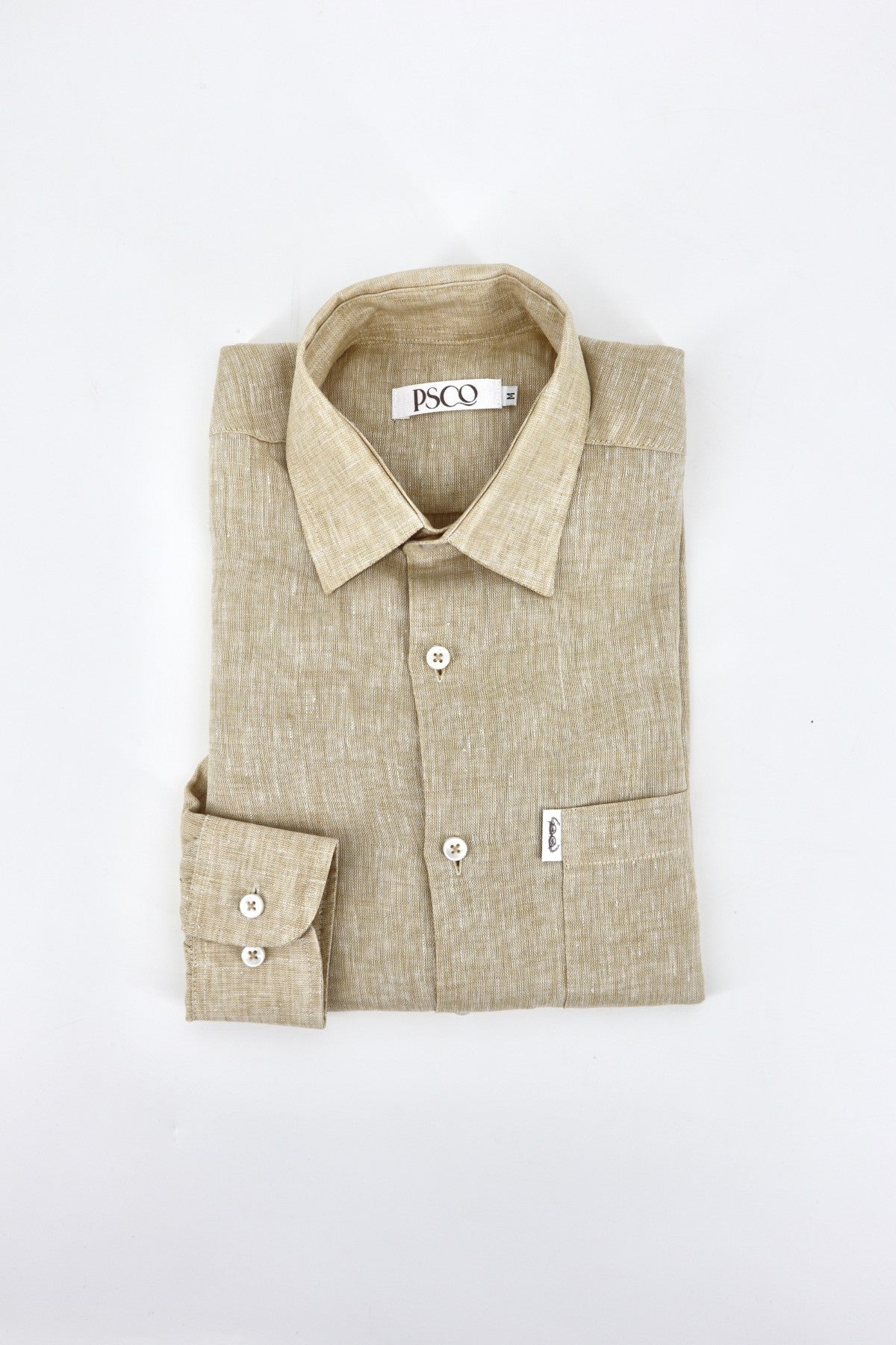 100% Linen LS Shirt in Stone
