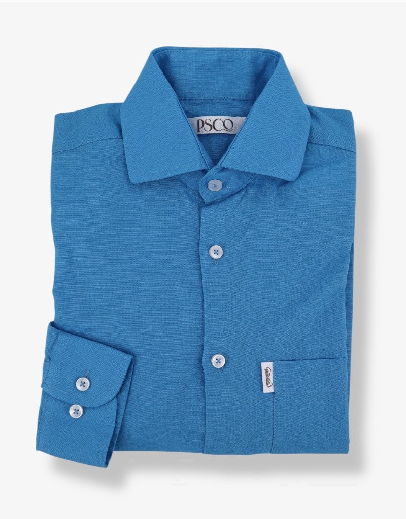 Linen / Cotton Shirt in Turquoise