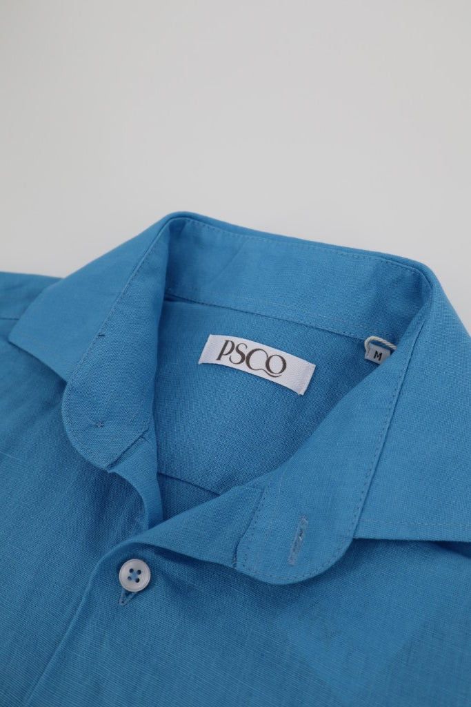 Linen / Cotton Shirt in Turquoise