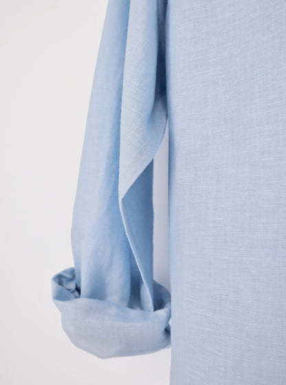 Linen/Cotton Blend Shirt in Blue