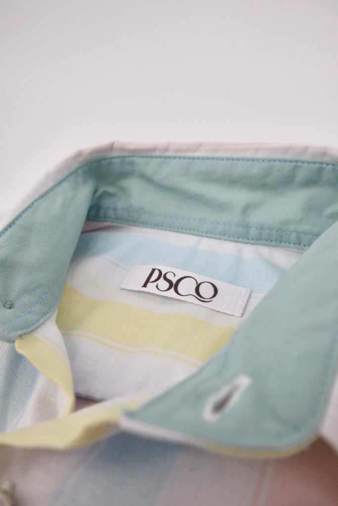 Oxford Cotton Stripe Shirt in White Multi